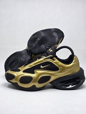 Nike Air Max Muse FV1920-701 Metallic Gold Black Sneakers Women's Size 8.5 New